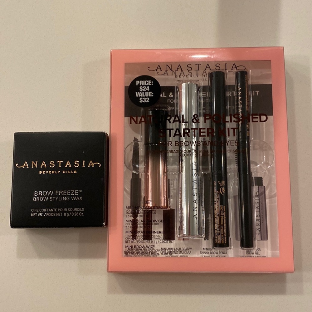 ABH BUNDLE!! Natural and polished starter kit + Brow Freeze brow styling wax